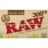 RAW Organic Hemp 300s 1 1/4 Inch Rolling Papers - Discreet Smoker